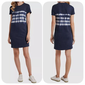 Women's Vince Camuto Dress L Blue White Tie Dye